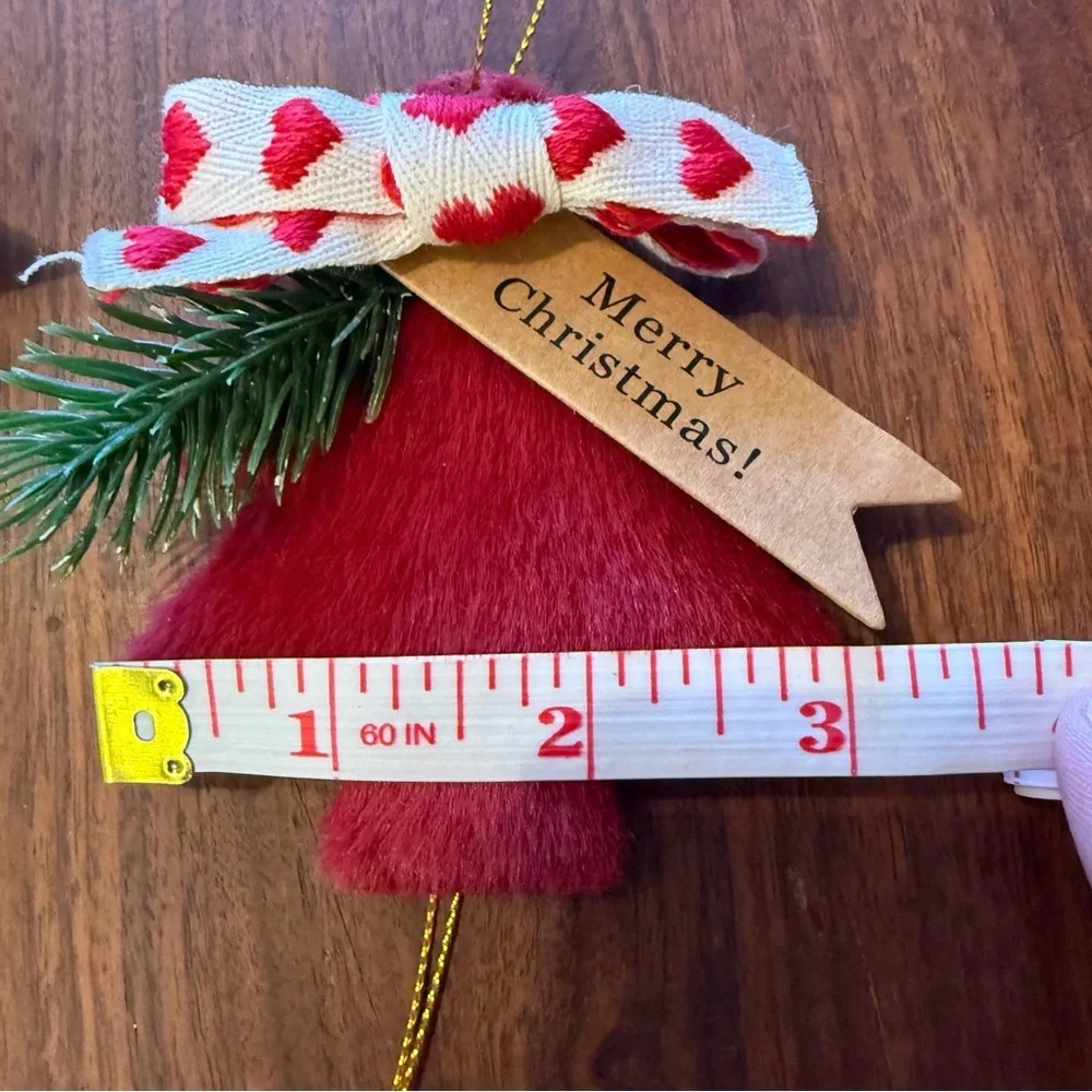 NWT Christmas Tree Ornaments Plush Decoration Bells Hanging Gift Wind Chimes